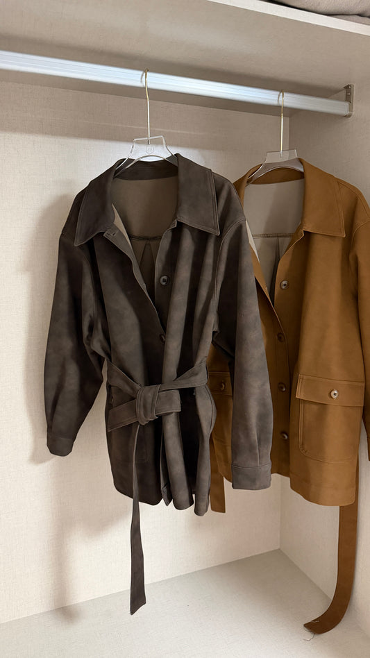 韓國連線⚡️Deluxe Suede Coat