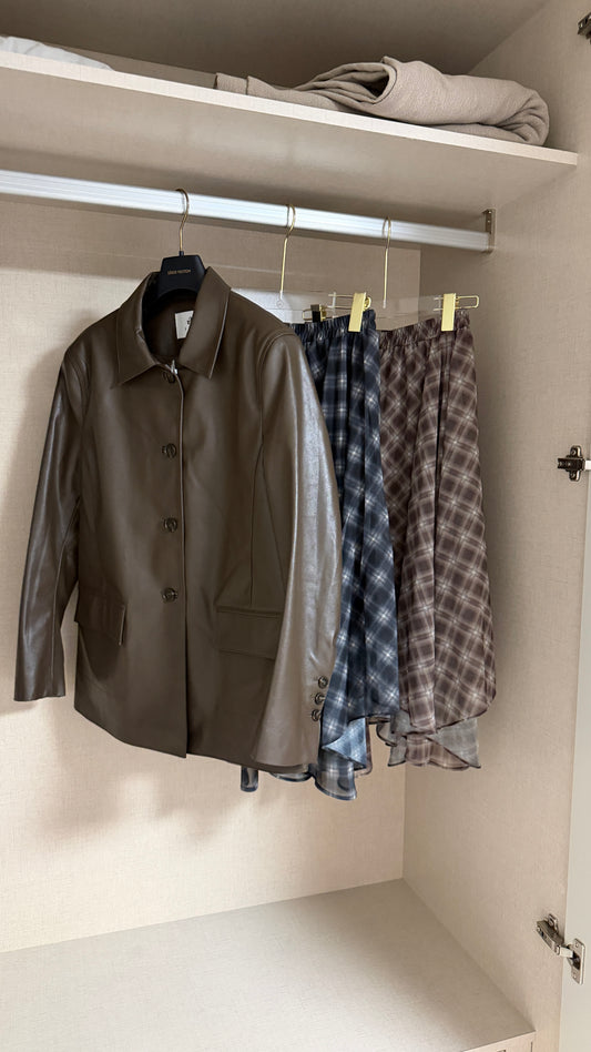 韓國連線⚡️Deluxe Faux Leather Coat