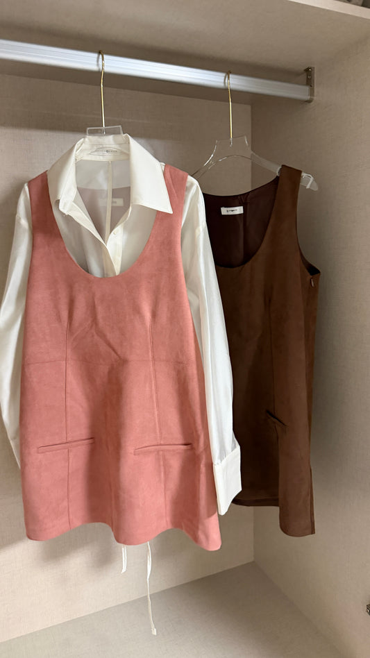韓國連線⚡️Dolly Suede Sleeveless OPS