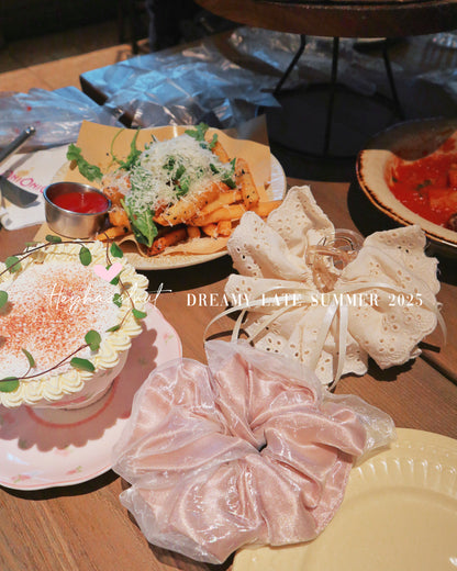 田園風蝴蝶結蕾絲抓夾