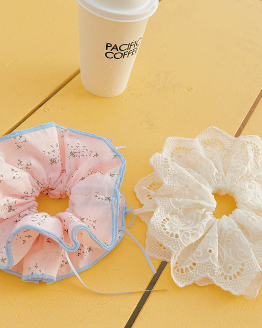 Emb. Handmade Hair Scrunchie