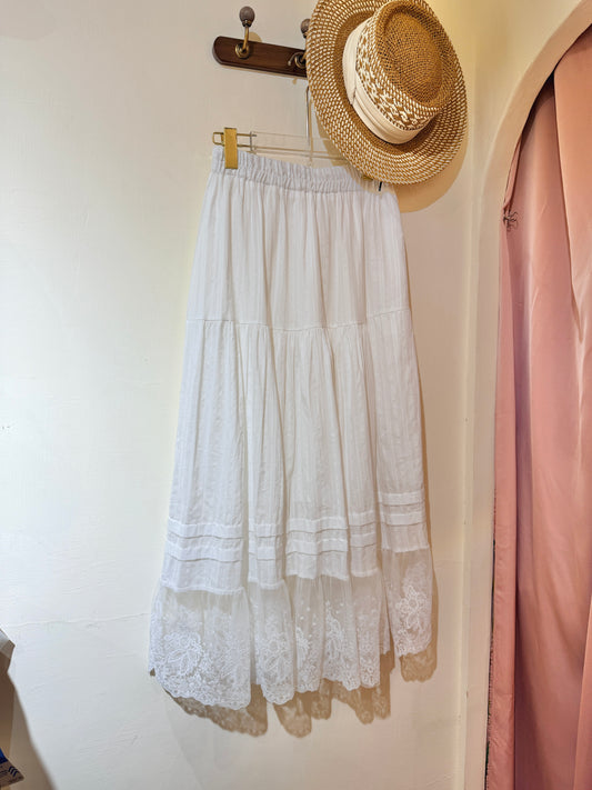 Cotton Lace Layer Skirt