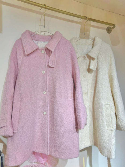 🐏羊絨混毛粒粒絨大褸（Wool 65%,mohair 7% ,alpaca 8%）