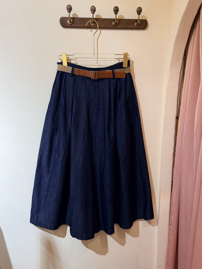 Denim Culottes with Belt