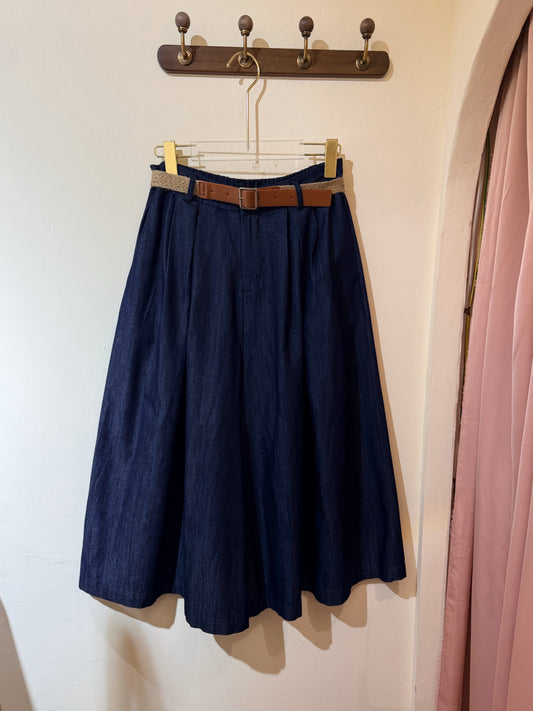 Denim Culottes with Belt