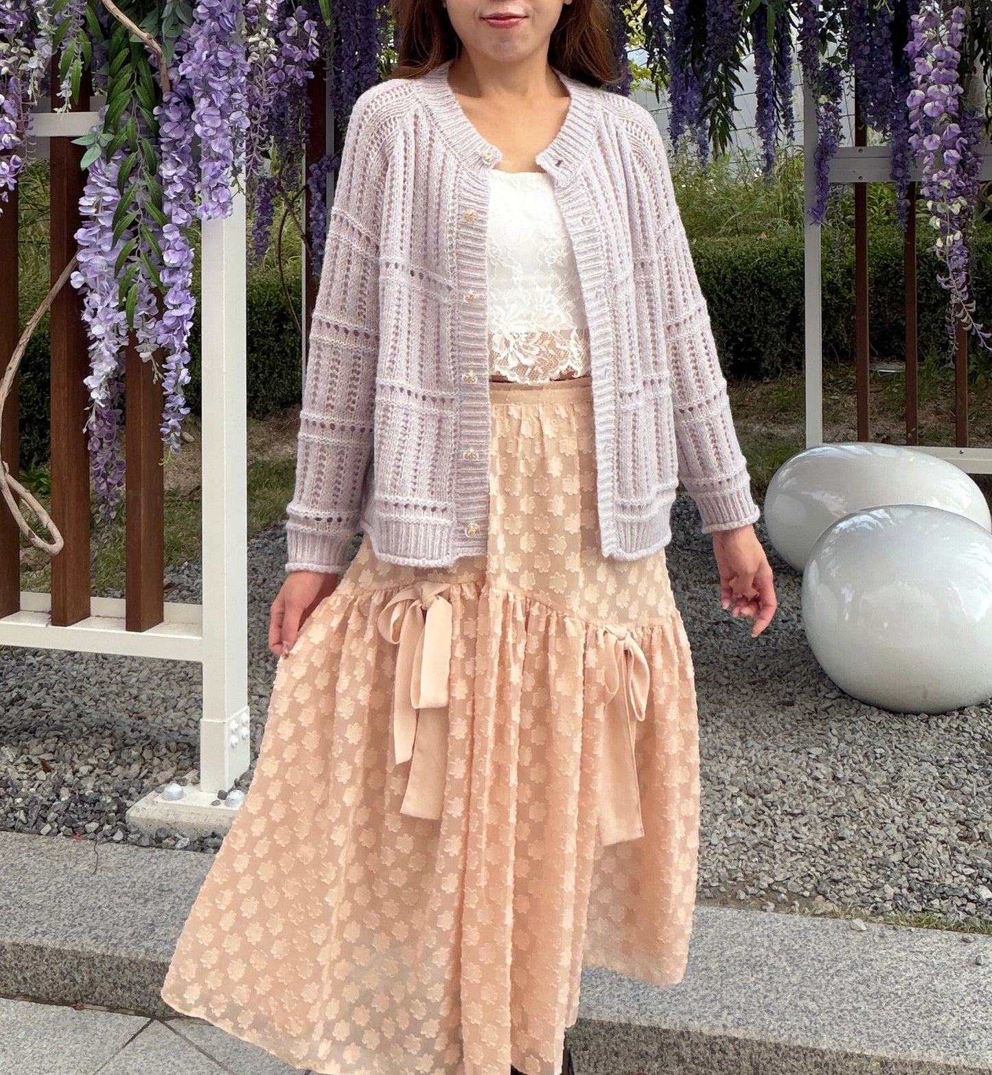 韓國連線⚡️3D-Flower Ribbon Skirt