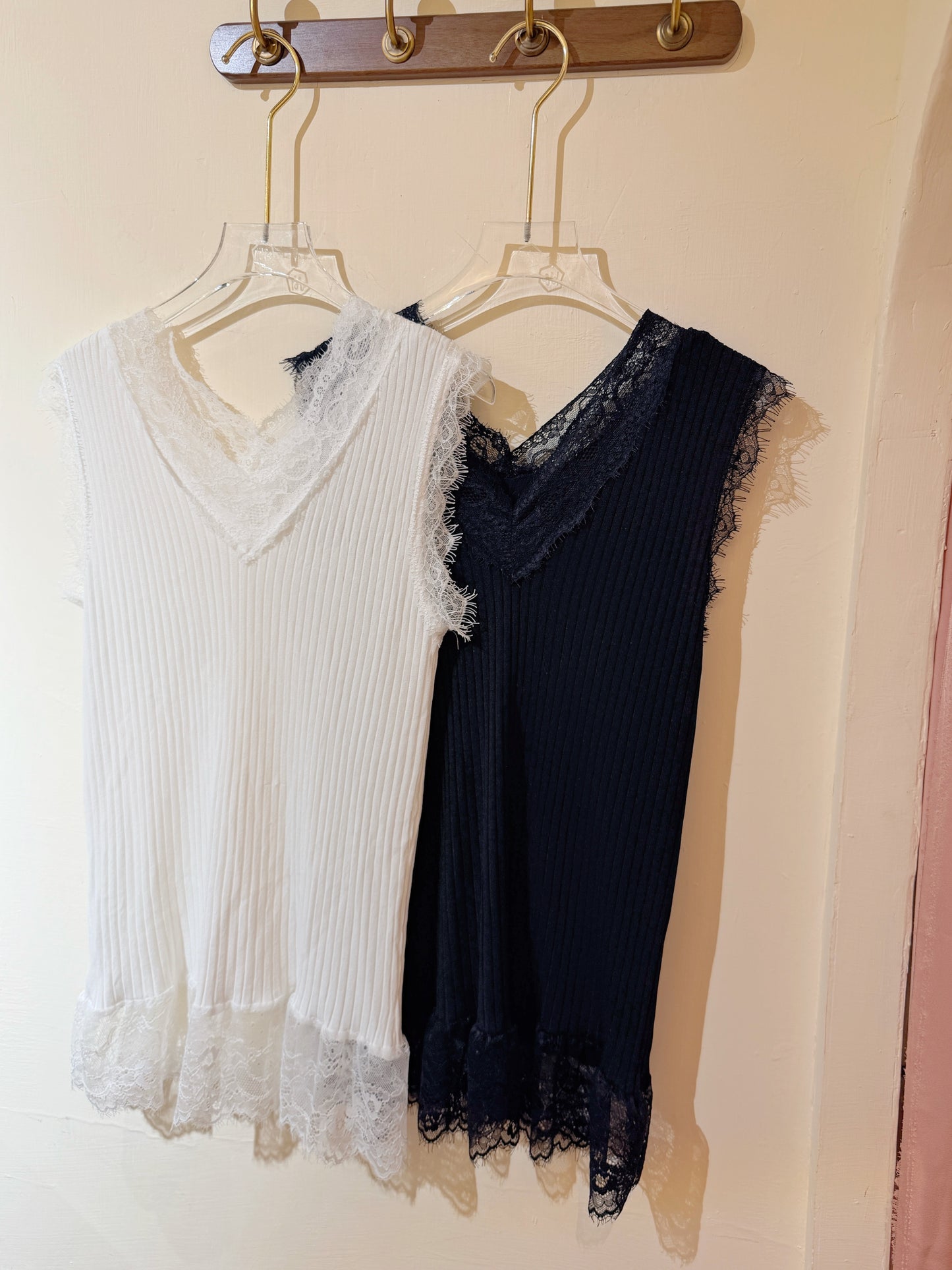 Lace Rib Vest Top
