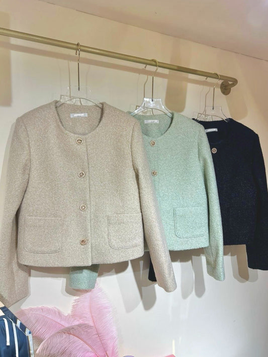 Modern Chic簡約風喱絨外套