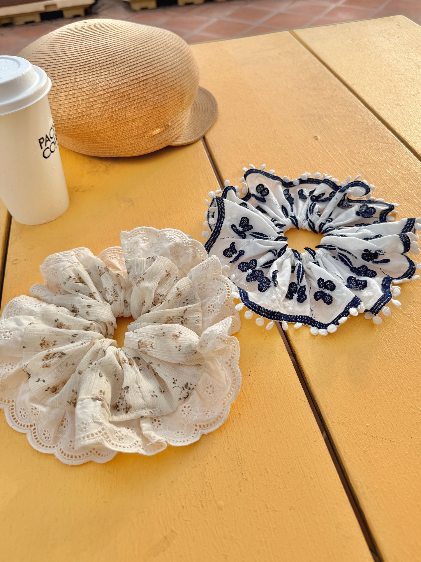 Emb. Handmade Hair Scrunchie