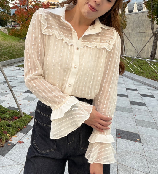 韓國連線⚡️Fair Lace Shirt Top