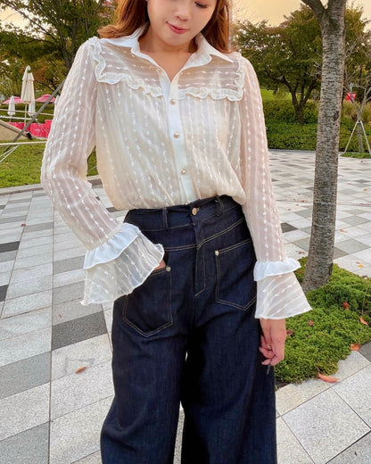 韓國連線⚡️Fair Lace Shirt Top