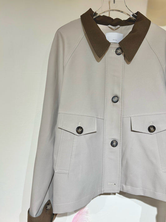 巴恩風🤎乾濕褸料中長外套￼