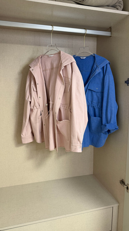 韓國連線⚡️Denim Jacket with hat