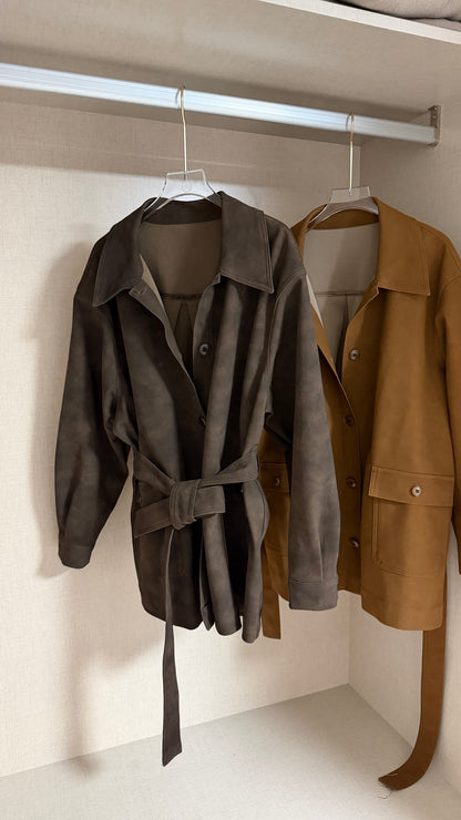 韓國連線⚡️Deluxe Suede Coat