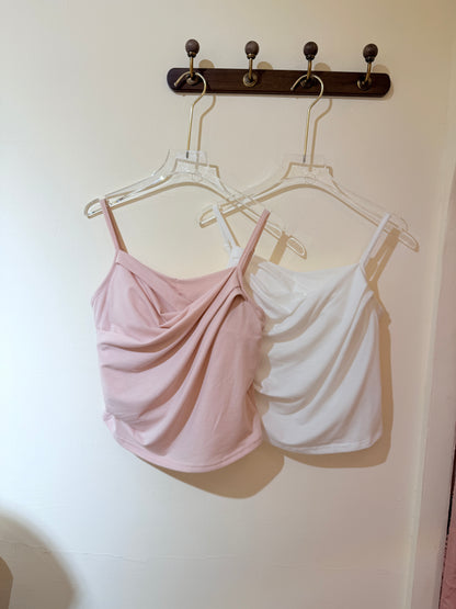 Mousse麻糬感抓褶棉質Bra Top