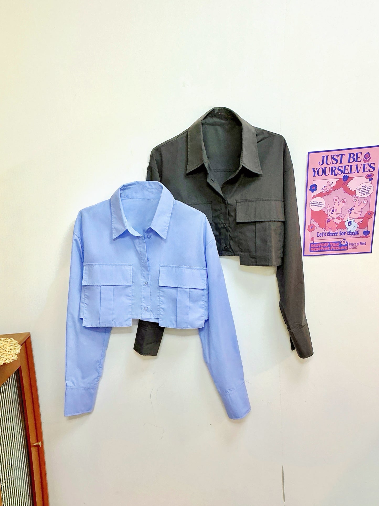 Miu風短身Crop Shirt